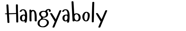 Hangyaboly font preview