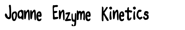 Fonte Joanne Enzyme Kinetics
