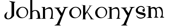 Johnyokonysm font preview