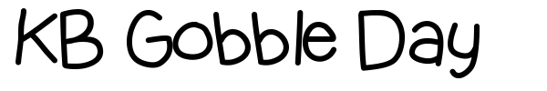 KB Gobble Day font preview