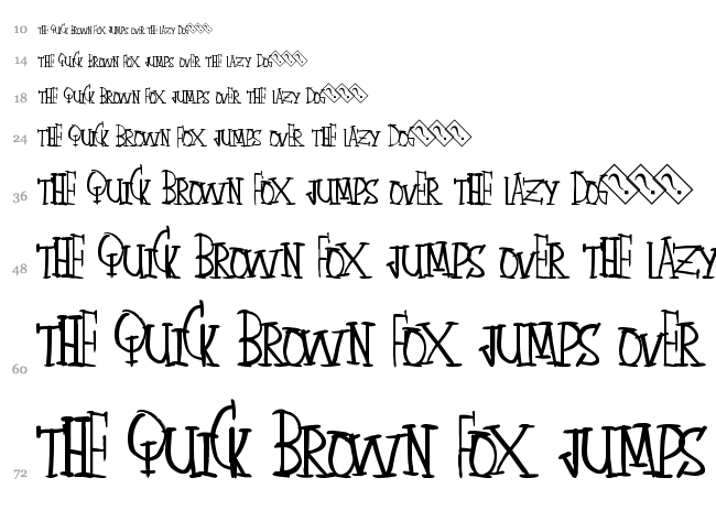 Skate Around font waterfall