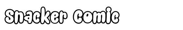 Snacker Comic font preview