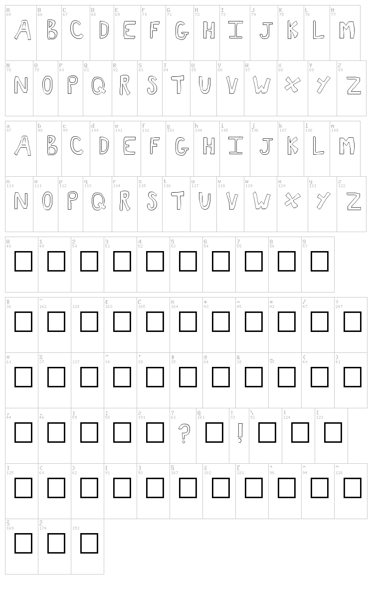 Toast font map