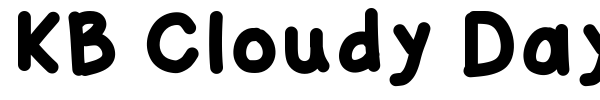 KB Cloudy Day font preview