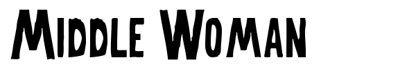 Middle Woman font preview