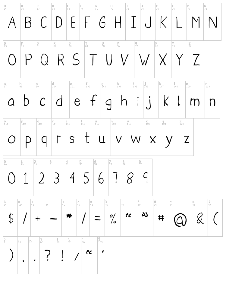 Obelisque font map