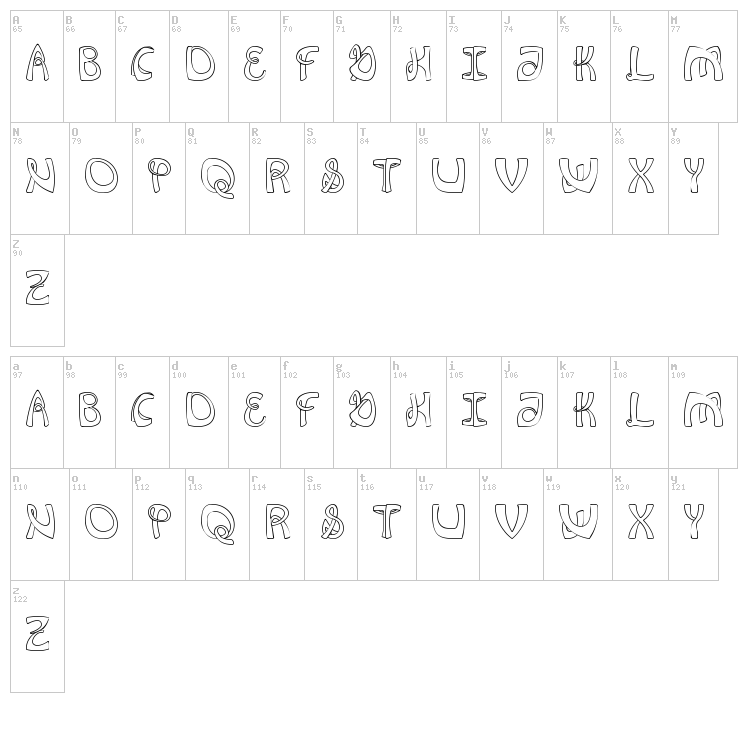 Flexion font map