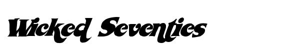 Wicked Seventies font preview
