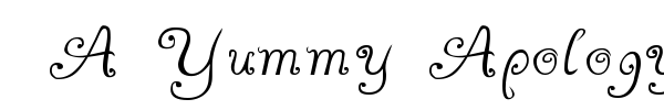 A Yummy Apology font preview