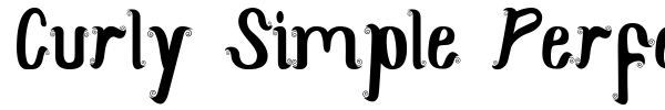 Curly Simple Perfect font preview