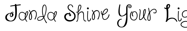 Janda Shine Your Light On Us font preview