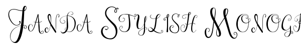 Janda Stylish Monogram font preview