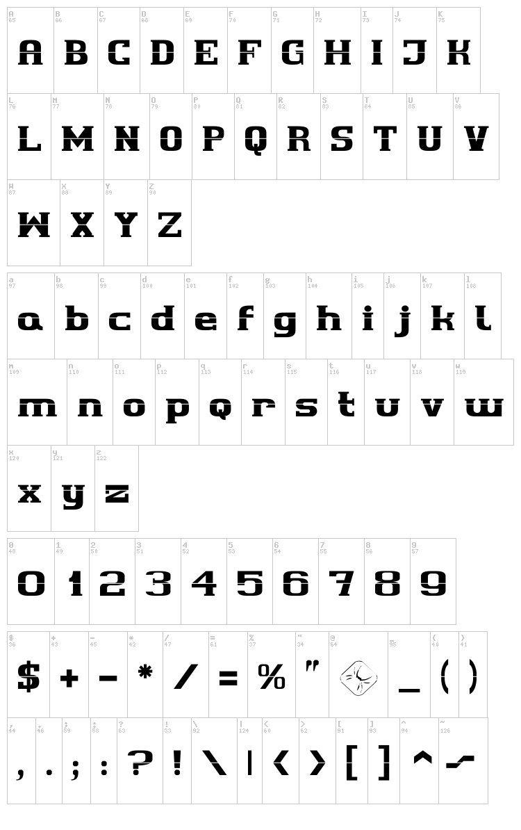 Cherif font map