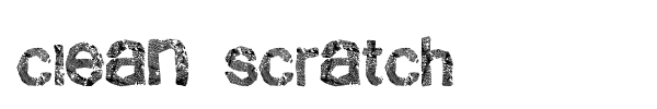 Clean Scratch font preview