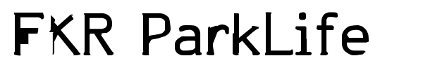 FKR ParkLife font preview