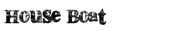 House Boat font preview