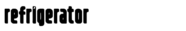 Refrigerator font preview