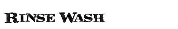 Rinse Wash font preview
