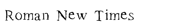 Roman New Times font preview