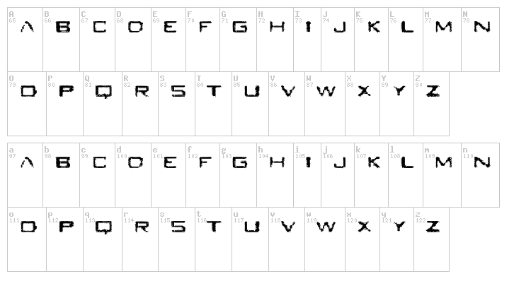 Seabreed font map