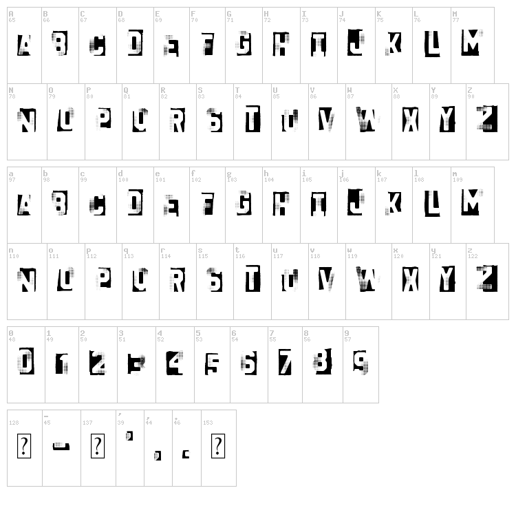 Dixociative font map