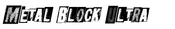 Metal Block Ultra font preview
