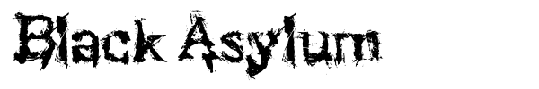 Black Asylum font preview