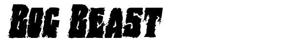 Bog Beast font preview