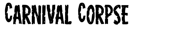 Carnival Corpse font preview