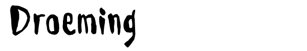 Droeming font preview
