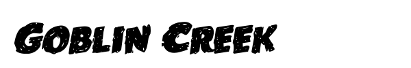 Goblin Creek font preview