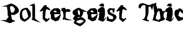 Poltergeist Thick font preview