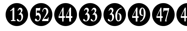 Numberpile font preview