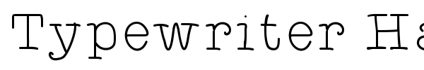 Typewriter Hand font preview