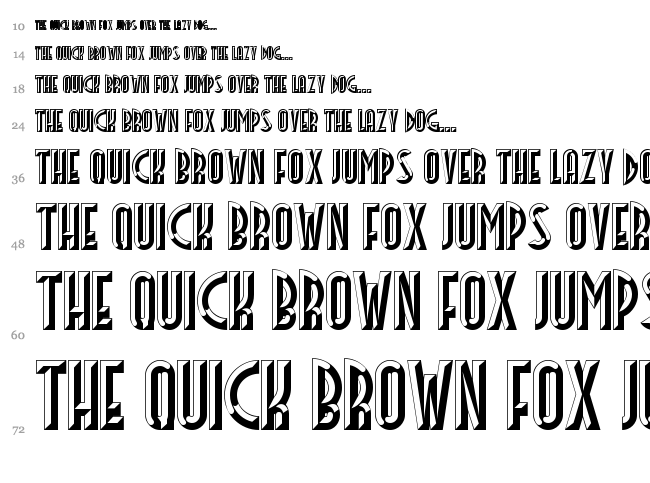 Facets NF font waterfall