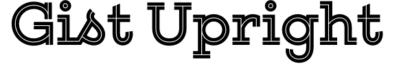 Gist Upright font preview