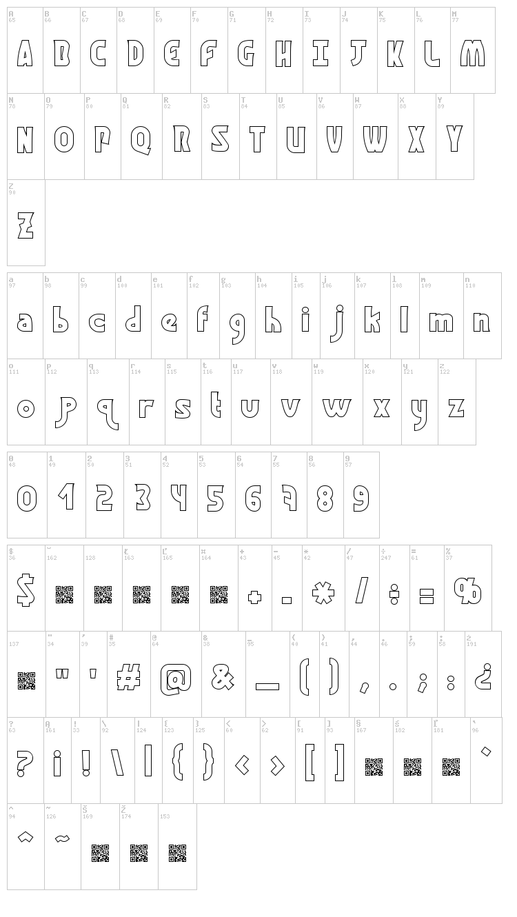 Graphisme font map
