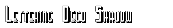 Lettering Deco Shadow font preview