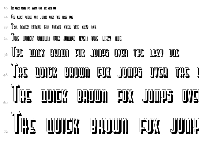 Lettering Deco Shadow font waterfall