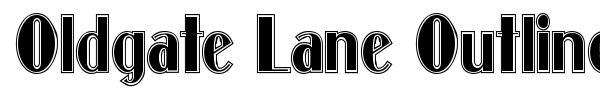 Oldgate Lane Outline font preview