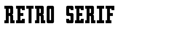 Retro serif font preview