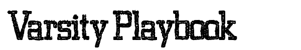 Varsity Playbook font preview