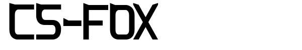 CS-Fox font preview
