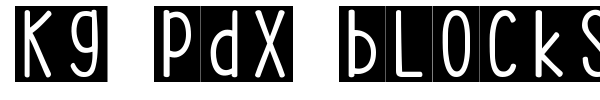 KG PDX Blocks font preview