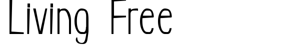 Living Free font preview