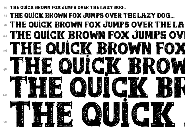 Out Of Tune font waterfall