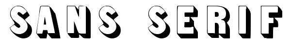 Fonte Sans Serif Shaded