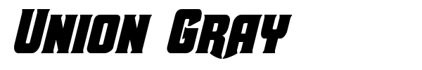 Union Gray font preview