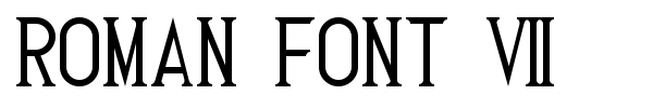 Roman Font 7 font preview