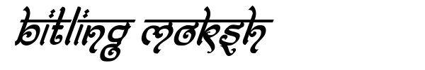 Bitling Moksh font preview